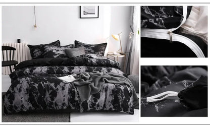 3pcs Couple Duvet Cover with Pillow Case Nordic Comforter Bedding Set Quilt Cover Queen/King Double or Single Bed.