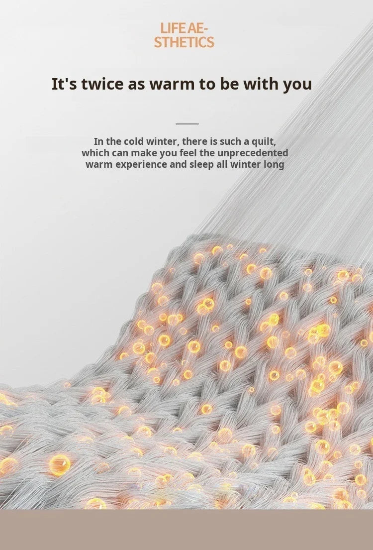 Household Thickened Warm Quilt Core Milk Double-sided Velvet Lamb Wool Autumn Winter Blanket Warm Double-sided Velvet Core.