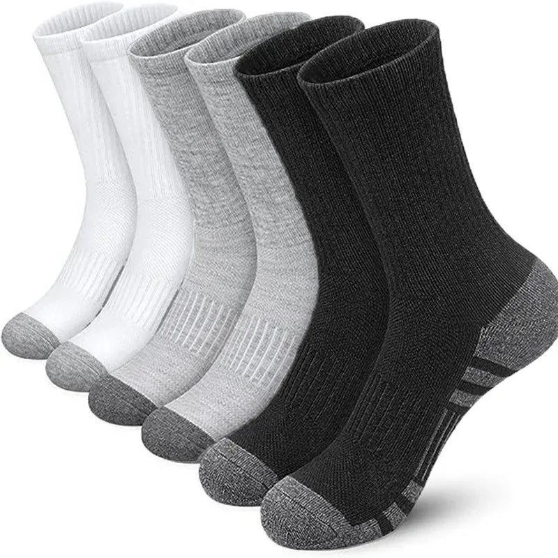 6/12 Pairs Men's Outdoor Gym Socks High Quality Comfortable Soft Ground-Gripping Football Large Size New Style.