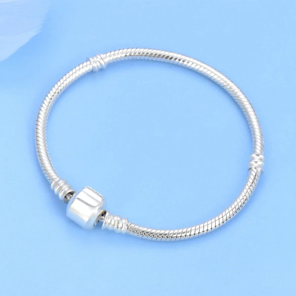 High quality bracelet 925 sterling silver classic bucket buckle bracelet fit original charm beads DIY women's jewelry Gifts.