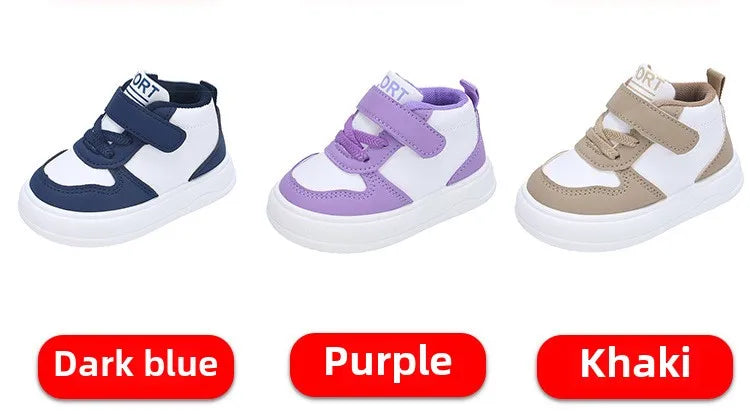 Fashion Kids Sneakers Spring Autumn High Top Breathable Casual Shoes Girls Non-slip Board Shoes Boys Outdoors Basketball Shoes.