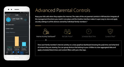 ASUS RT-AX92U AX6100 Tri-Band WiFi 6 802.11AX Gaming Router 6100Mbps MU-MIMO & OFDMA AiMesh Whole Home Mesh WiFi GPN Mobile Game.