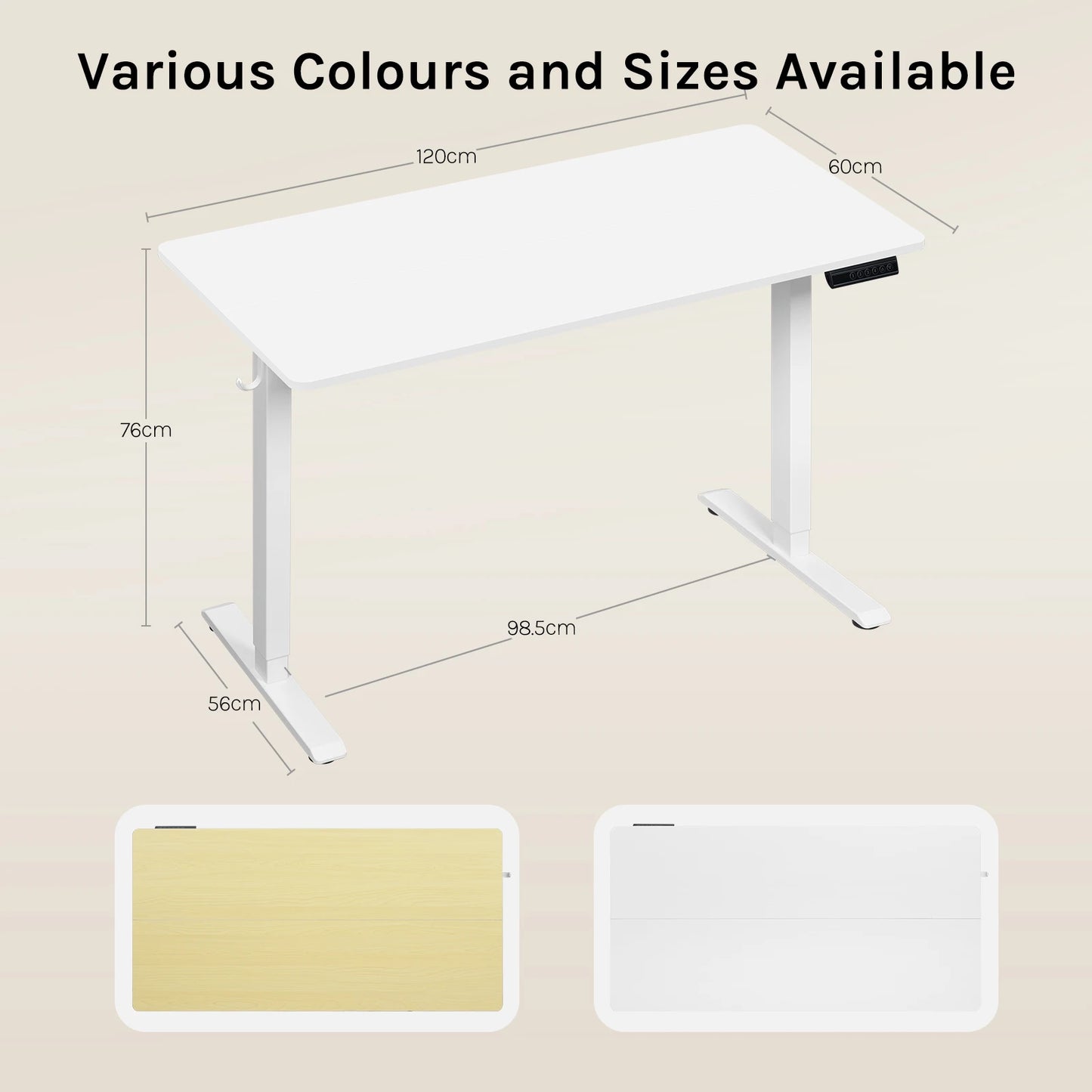 WOLTU Elektrischer stehender Computertisch, höhenverstellbarer, ergonomischer Arbeitstisch mit USB-Ladeanschluss und Speichersteuerung