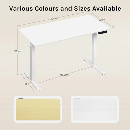 WOLTU Elektrischer stehender Computertisch, höhenverstellbarer, ergonomischer Arbeitstisch mit USB-Ladeanschluss und Speichersteuerung