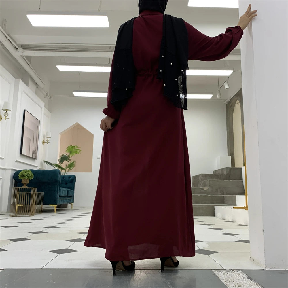 Ramadan Eid Red Abaya Damen Dubai Islamic Women Muslim Modest Dresses Kebaya Kaftan Robe Musulmanes Femme Vestidos Para Mujer.