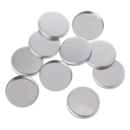 HUAMIANLI 10 Pcs New 3 Size Empty Magnetic For Eye Eyeshadow Shadow Makeup Powder Fundation Refill Palette Silver.
