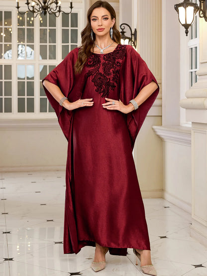 Frauen bestickte lange Kaftane Plus Size Kaftan Kleider Strand Badeanzug Cover Up Moomoo Kleid marokkanische Robe.