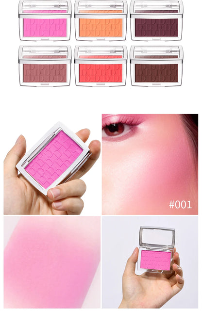 Blush Matte Natural Cheek Tint Brighten Face Waterproof Face Contouring Cosmetics Blush Powder Soft Female Makeup For Cheeks.