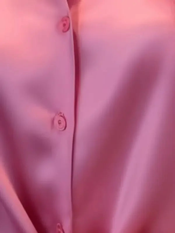 Spring Autumn New Women's Solid Color Polo-Neck Button Elegant Loose Long Sleeve Versatile Commuter French Unique Shirt Tops.