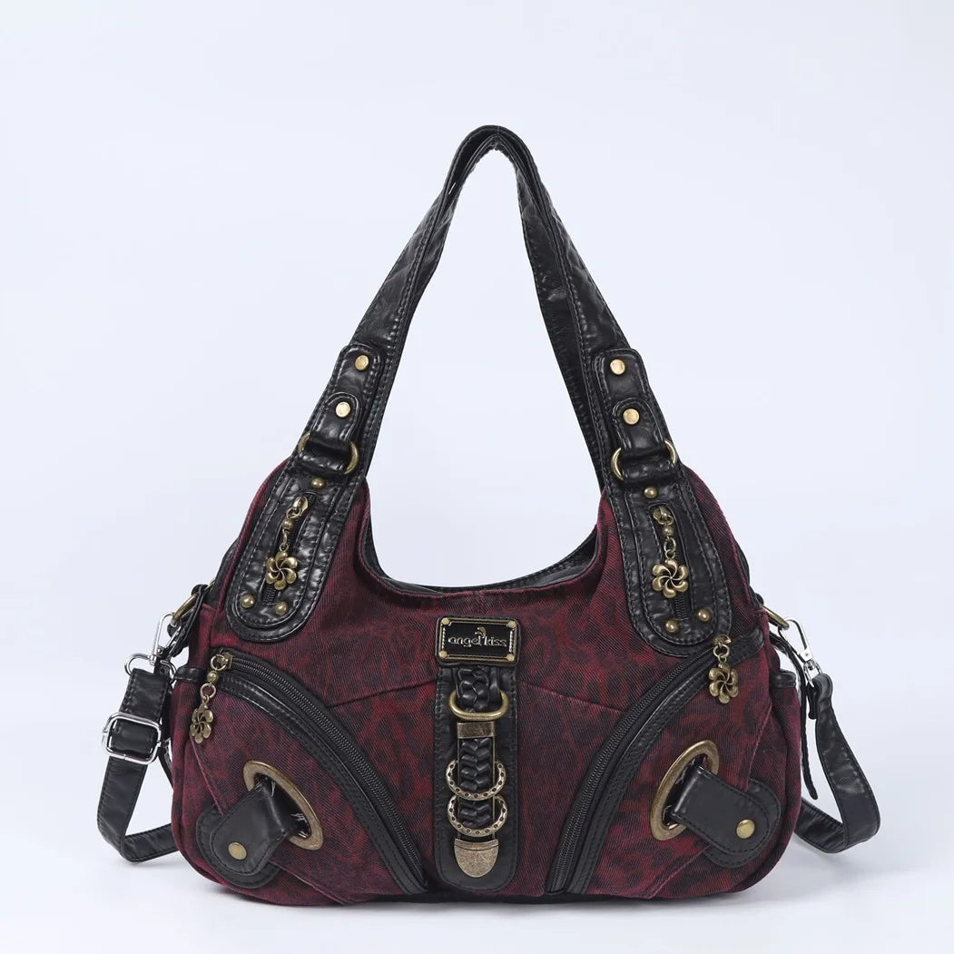 Angelkiss Women Handbags Large Women's Shoulder Bag Leopard Print Top-Handle Fashion Satchel Dumpling Shoulder Tote Hobos Bag.