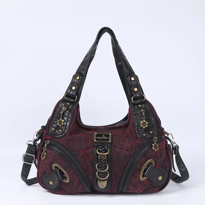 Angelkiss Women Handbags Large Women's Shoulder Bag Leopard Print Top-Handle Fashion Satchel Dumpling Shoulder Tote Hobos Bag.