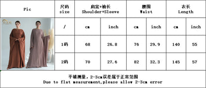 White Pink Black Brown Soft Crepe Khimar Batwing Abaya Damen 2 Piece Muslim Modest Hijab Dresses Set Kaftan Kebaya Robe Women.