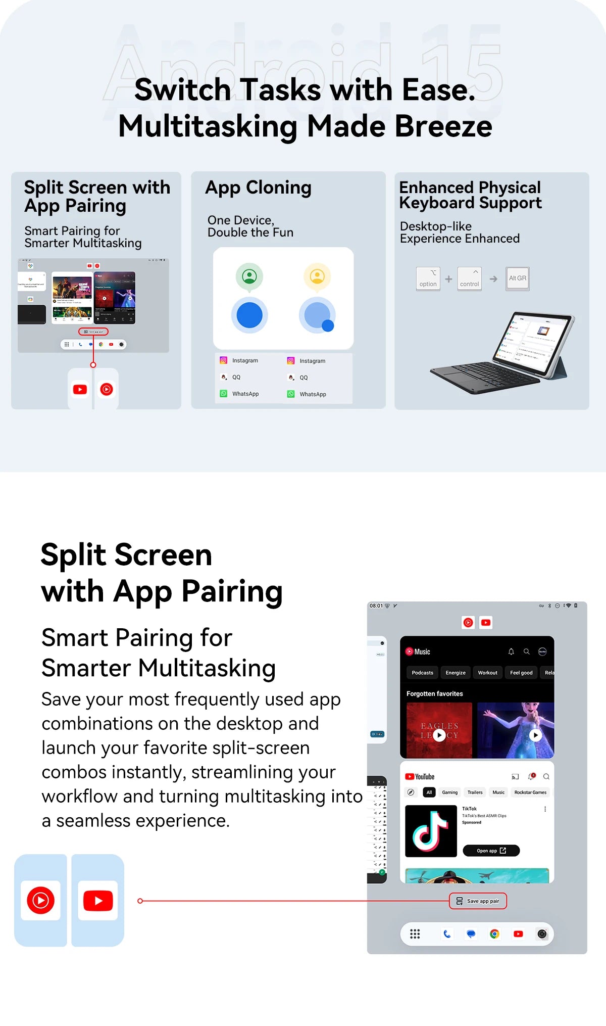 Blackview MEGA 2 Android 15 Tablet 12 inch 2K Display 36(12+24)GB 256GB Unisoc T615 9000mAh Battery Widevine L1 Pad PC