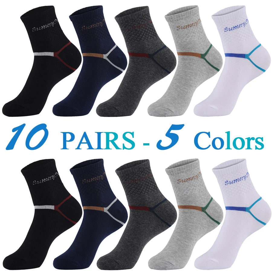 5 Pairs/Lot Running Socks Men Sports High Quality Cotton Colorful Outdoor Cycle Casual Breathable Long Sock Male Gifts 5 Styles