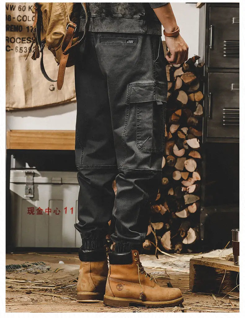 ARENS Techwear Cargo Pants Men Black Cargo Trousers Male Vintage Japanese Streetwear Hip Hop Pockets Casual Safari Style Loose.