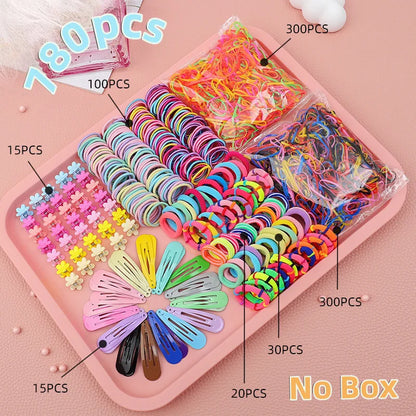 Fresh Simple Women's Hair Ties And Hair Accessories Set High Elasticity Cute Geometric Design Resin Hair Bands for African Eu...