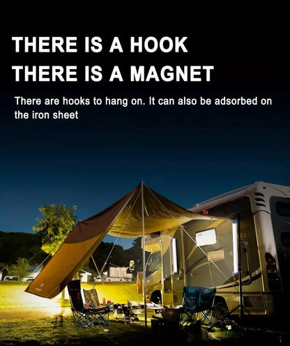 LED Bar light Rechargeable Tube Camping Lamp Magnetic Suspension Portable Light Bulb for Emergency Night Market Outdoor Lighting.