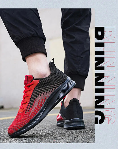 Summer Hot Sale Red Mesh Men Running Sneakers Big Size 47 Light Breathable Women Training Shoes Non-slip Sport Shoes for Man.