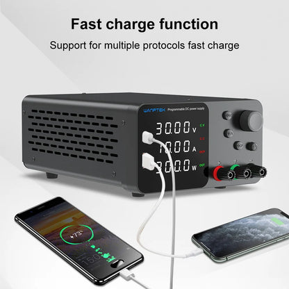 Wanptek Adjustable DC Power Supply 30V 10A LED Lab Bench Power Source Stabilized Switch Power Supply Voltage Regulator 60V 5A.