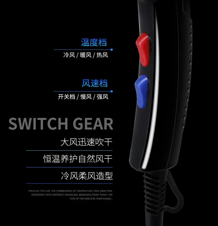 With 5 Gifts Hair Dryer 1800W Powerful Hair Dryer Fast Heating Hot And Cold Adjustment Air Blow Dryer with Air Collecting.