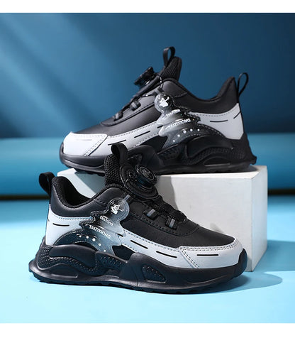 Fashion Children Shoes Boy Sneaker Non-slip School Casual Walking Shoes Leather Tennis Sport Shoes for Kids Girls 5 To 16 Years.