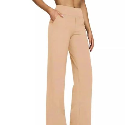 Lässige, lockere Hose mit geradem Bein für Damen, Sommer, Neuankömmling 2024, Taschendetail, bequeme Passform, lange Hose, modisch.