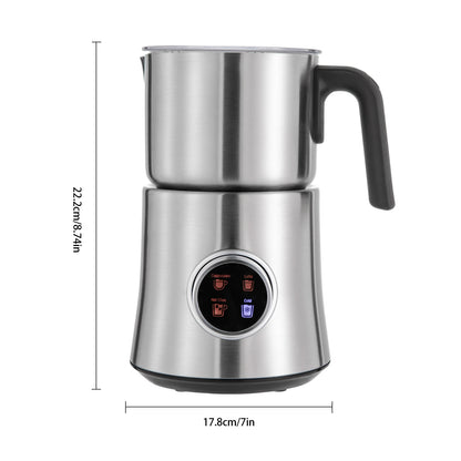 Stainless Steel Milk Frother MF06S | Hot/Cold Froth, Latte/Cappuccino, 900ml Capacity 500W Electric Milk Frother.