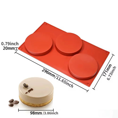 Cylinder Shaped Silicone Mold Soap Mold Chocolate Cookie Covered Sandwich Tool DIY Jelly Pudding Candy Kitchen Cake Baking Pan.