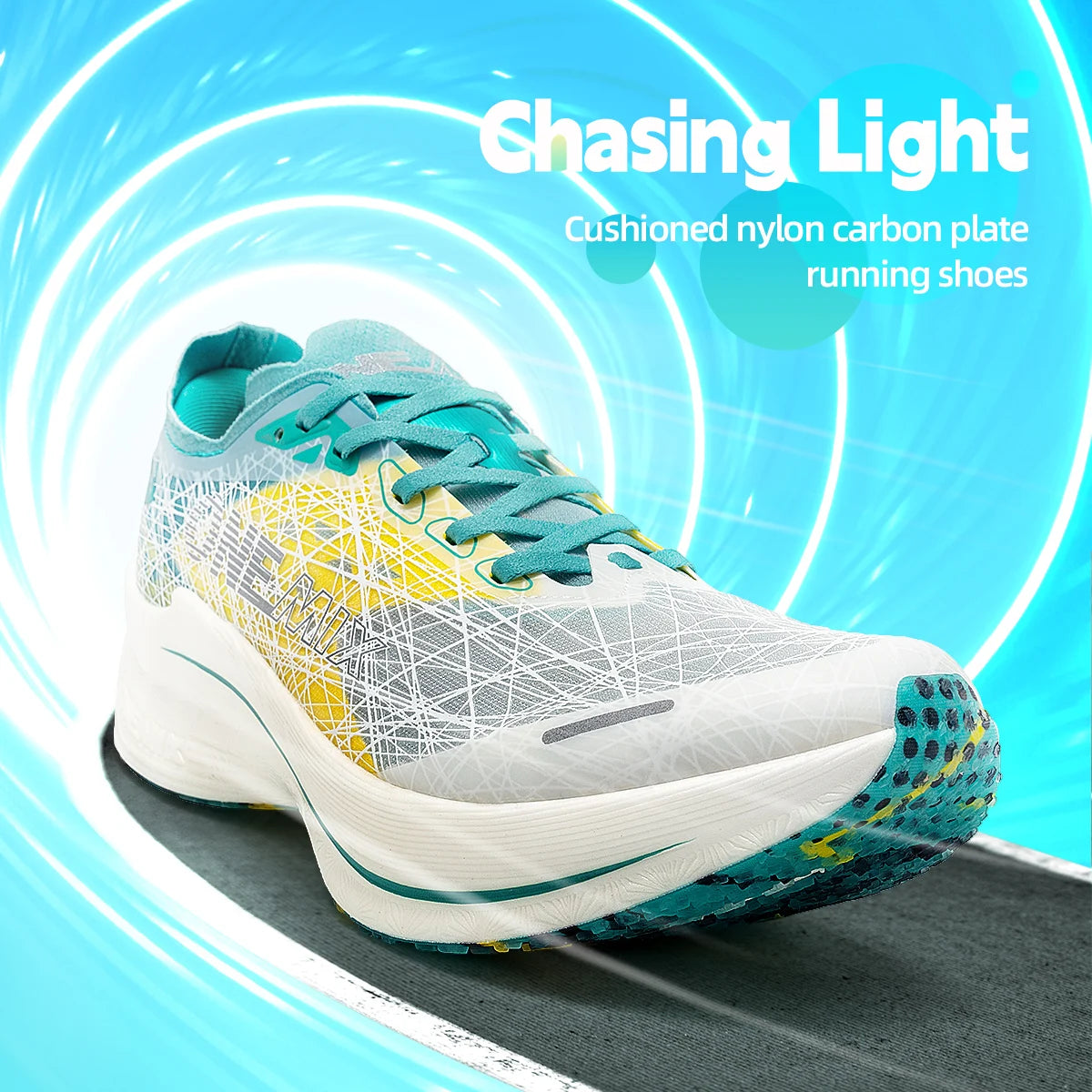 ONEMIX Marathon Carbon Plate Running Shoes Shock Absorption Ultra-light Sports Shoes Rebound Technology Outdoor Men Sneakers.