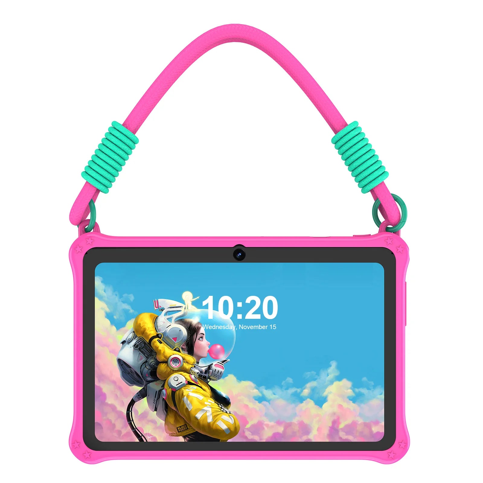 PRITOM Kids Tablet 7 inch Android 13 4GB (2+2 expandable) RAM 32GB ROM WiFi Bluetooth Learning Software Installed with Lanyard.