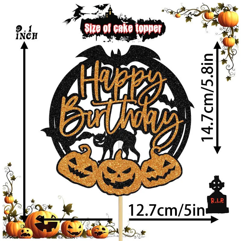 Halloween-Kuchenaufsatz, Geisterhandschloss, Spinnennetz, Kinder, alles Gute zum Geburtstag, Hochzeit, Party, Babyparty, Backen, Kuchen, Dessert, DIY-Dekoration