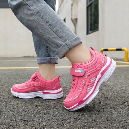 Cute Children Sneaker Girls Shoes Luxury Leather Lightweight Kids Casual Shoes Running Sports School Tennis Sneaker for Girl.