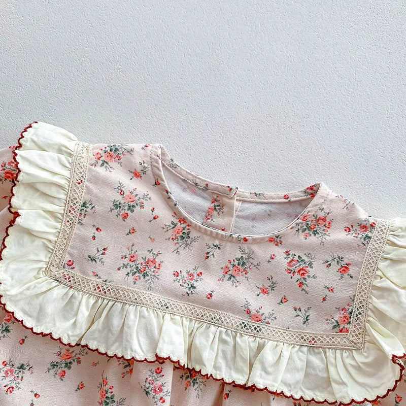 Herbst Frühling Infant Baby Mädchen Bodys + Hut Baumwolle Langarm Blumen Druck Neugeborenen Baby Mädchen Overall Baby Mädchen Kleidung.