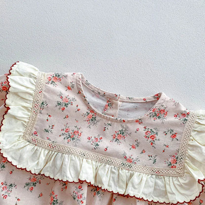 Herbst Frühling Infant Baby Mädchen Bodys + Hut Baumwolle Langarm Blumen Druck Neugeborenen Baby Mädchen Overall Baby Mädchen Kleidung.