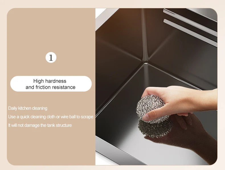 Waterfall Sink Kitchen Stainless Steel Topmount Sink Large Single Slot Wash Basin With Multifunction Touch Waterfall Faucet