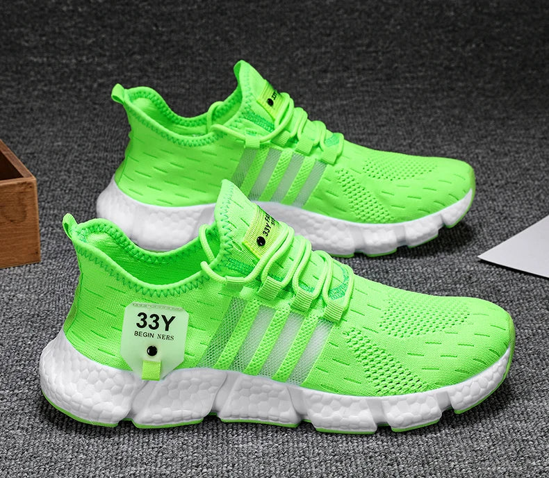 Atmungsaktives Mesh Männer Schuhe Trendy Leichte Fuß Wohnungen Plus Größe Männliche Tennis Turnschuhe Laufen Outdoor Fitness Schuhe 2024