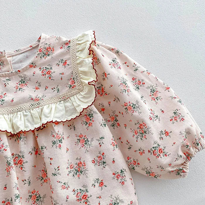 Herbst Frühling Infant Baby Mädchen Bodys + Hut Baumwolle Langarm Blumen Druck Neugeborenen Baby Mädchen Overall Baby Mädchen Kleidung.