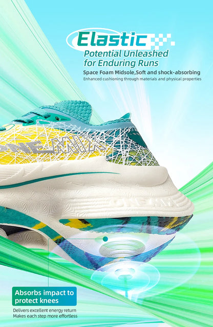 ONEMIX Marathon Carbon Plate Running Shoes Shock Absorption Ultra-light Sports Shoes Rebound Technology Outdoor Men Sneakers.