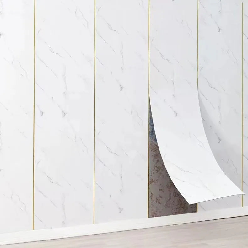 3D Wall Panels Self-Adhesive Wallpapers Marble Foam Thickened Wall Stickers for Ceiling Showers Bathrooms Living Room Decoration