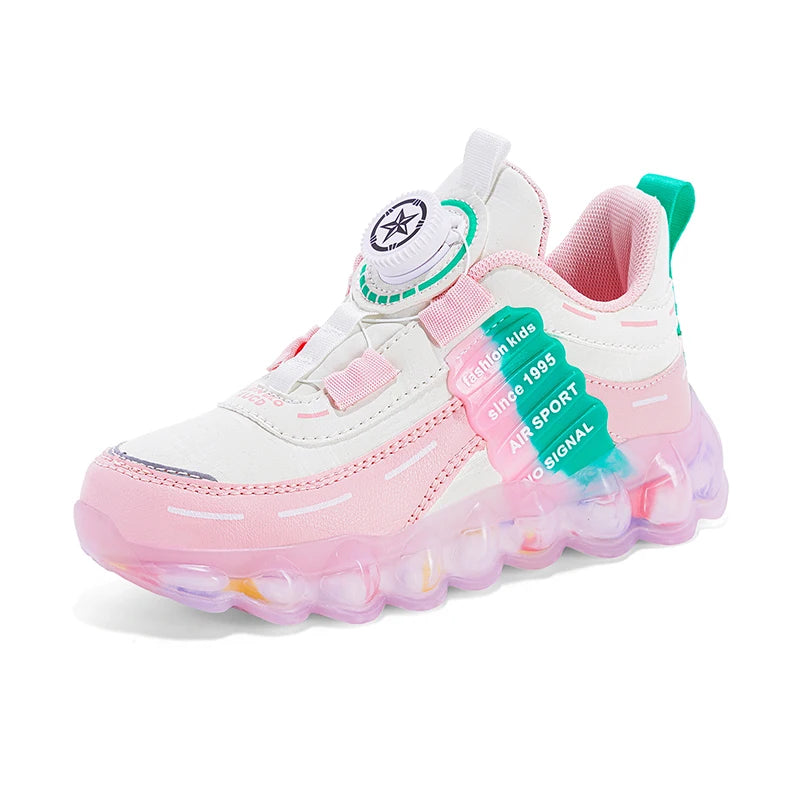 New Anti-skid Leather Kids Sneakers for 5-16Years Girls Casual Walking Footwear Non Slip Children Boys Sport Running Sneaker