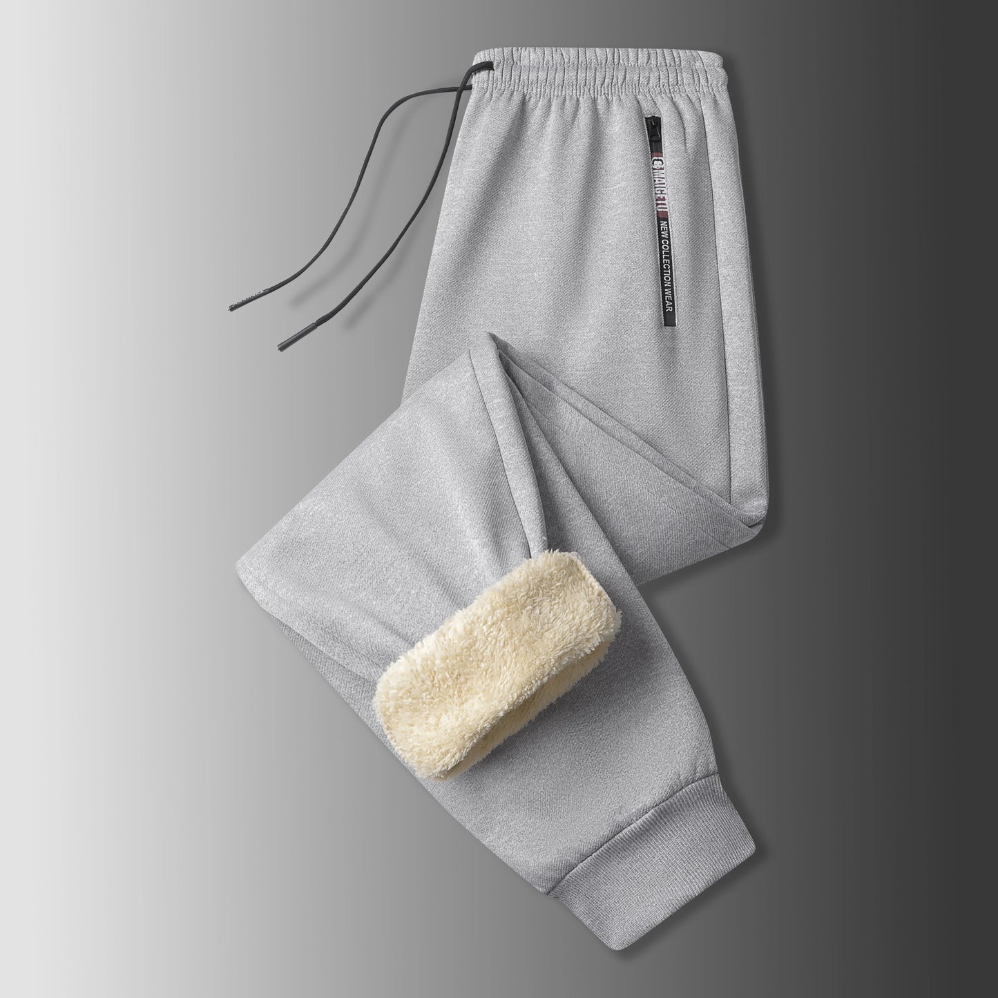 Mens Casual Pants Autumn Winter Fleece Sweatpants Men Running Jogger Sports Gym Trousers Fashion Solid Color Workout Long Pants.