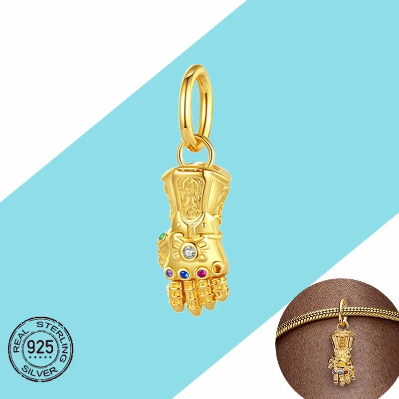 100% 925 sterling silver Disney 100th anniversary charm beads suitable for original DlY bracelet, women's fashion gift