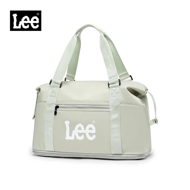 LEE Expandable Large Capacity Luggage Travel Handbag Women Sports Fitness Gym Yoga Bag Waterproof Dry Wet Pocket Duffel Bag
