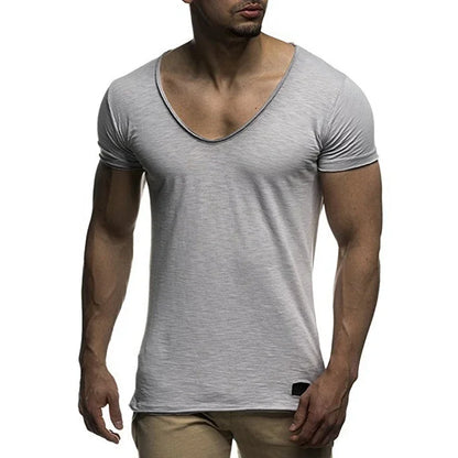 MRMT 2025 Brand New Men's T Shirt Fashion Chicken Heart V Collar Recreation T-shirt for Male Short-sleeved Man Tops T-shirt Tees.