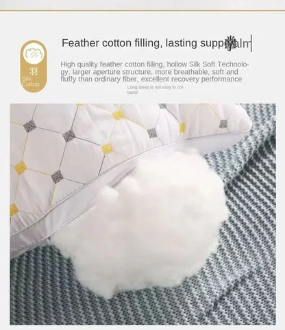 High Quality Pillow Feather Velvet High Rebound Pillow Core For Household Adult Single Neck Protection  To Aid Sleep Pillow Core.