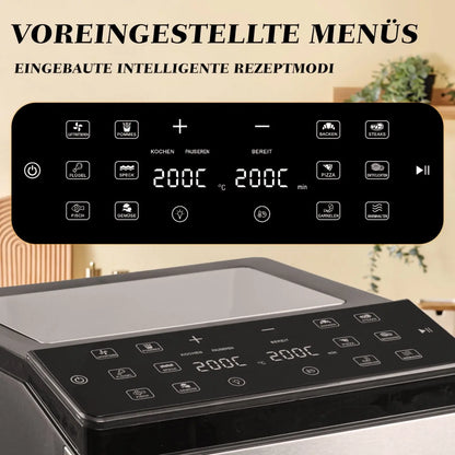 8L Electric Hot Fryer Oven Oilless Cooker Multi Function Air Fryers Smart Machine Viewing Window & LED Touch Control,Top Cheap.