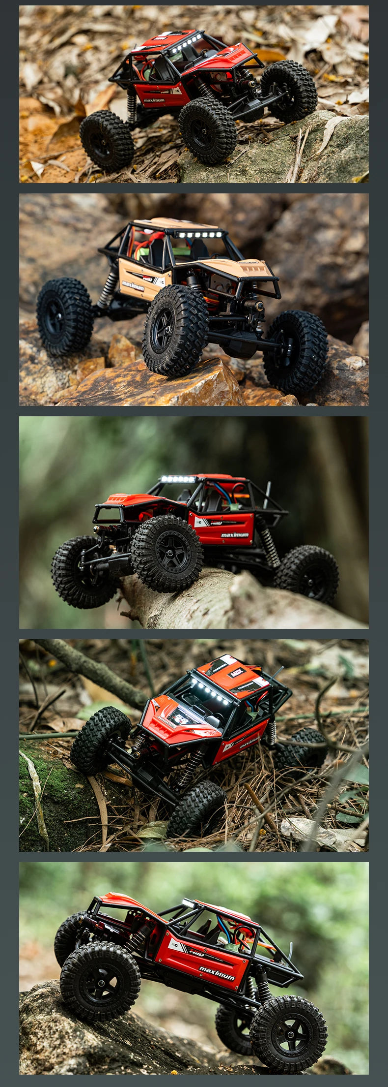 1/18 RC Climbing Car 4WD Off-road Remote Control Vehicle RTR Rock Crawler Big-wheel 4x4 Electric Truck Model Toys for Kids