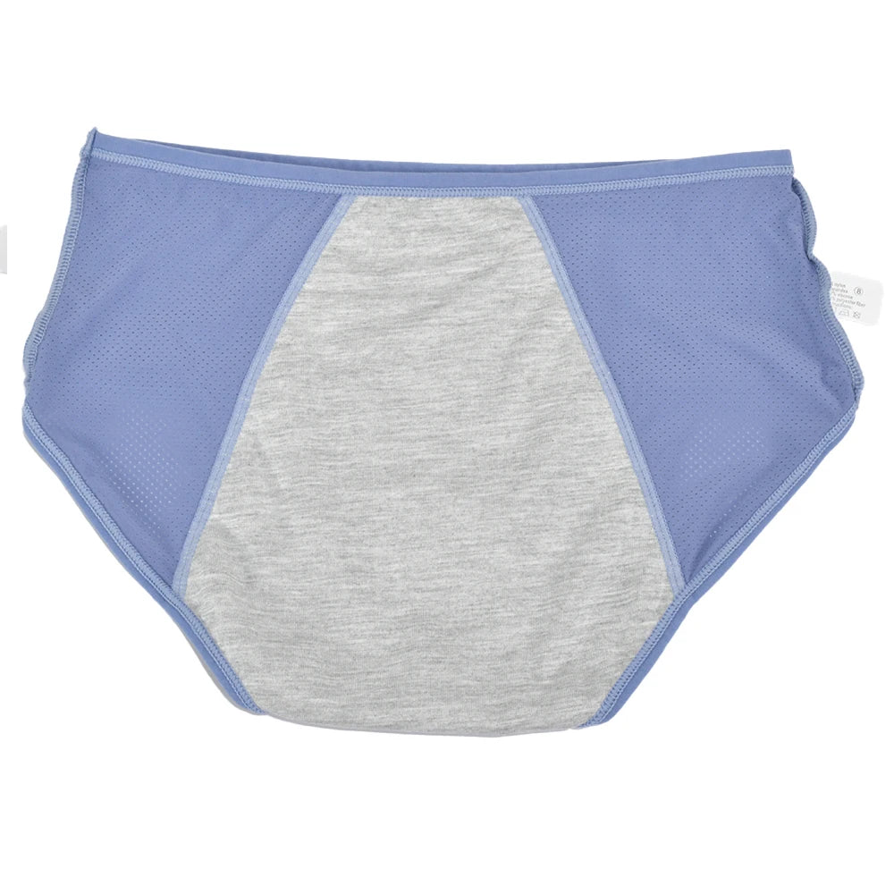 1pc Women's Leak Proof Menstrual Panties – Mid Waist Ice Silk Plus Size Waterproof Period Underwear Sexy Physiological Briefs.