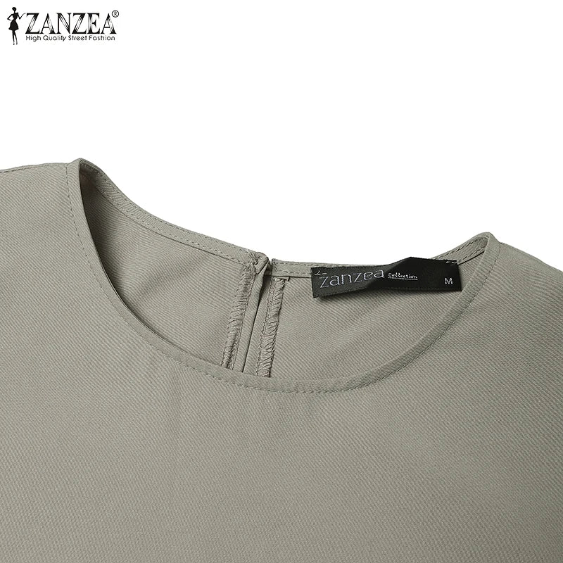 Muslim abaya ZANZEA Autumn Sundress Women Dress Hijab Dresses.