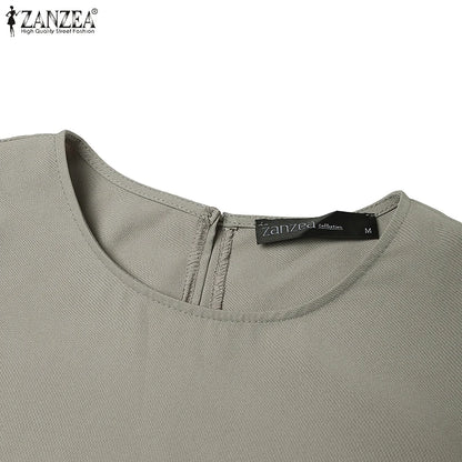 Muslim abaya ZANZEA Autumn Sundress Women Dress Hijab Dresses.